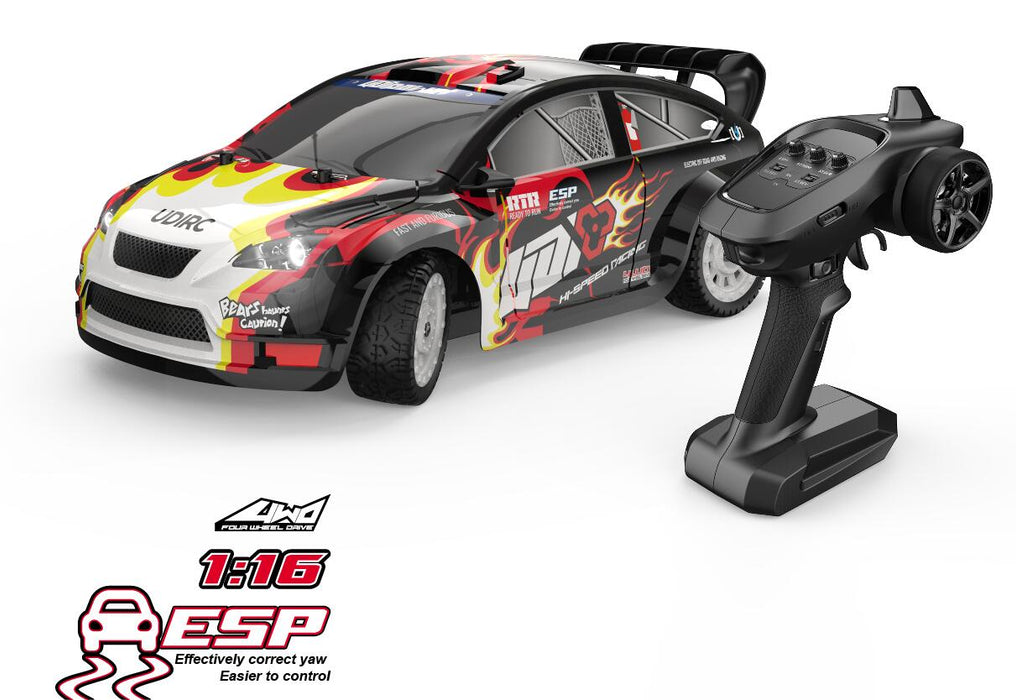 UDI RC Hatchback Rally Pro 1/16 4WD RTR Brushless On Road RC Car w/Drift  Tires