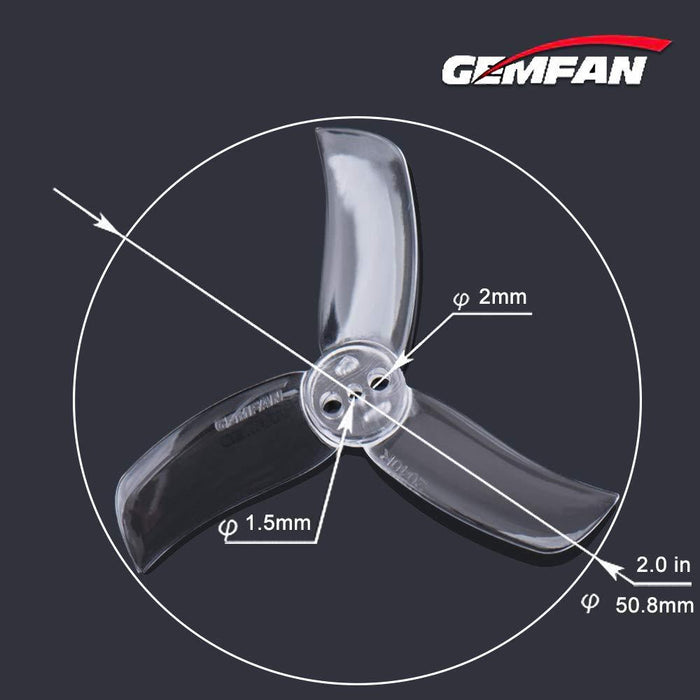 16pcs Gemfan 2040 3-Blade Propellers 2.0 Inch Triblade Props