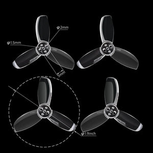 16pcs Gemfan 1940 3-Blade Propeller 1.9 Inch Triblade Prop - Makerfire