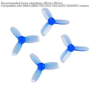16pcs Gemfan 1940 3-Blade Propeller 1.9 Inch Triblade Prop - Makerfire