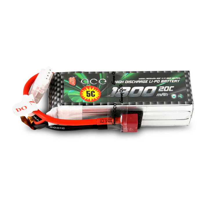 Gens Ace 2S Lipo Battery 1800Mah 7.4V 20C With T Plug Battery for RC Helicopter Drone Boat Airplane