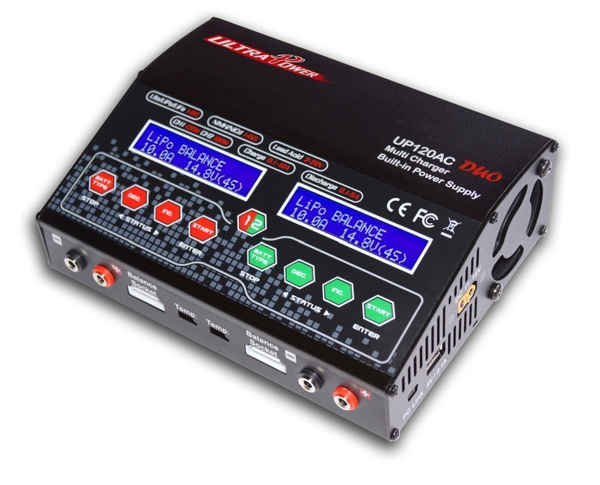 UP120AC 120W LiPo LiHV LiIon Battery Dual Balance Charger Discharger