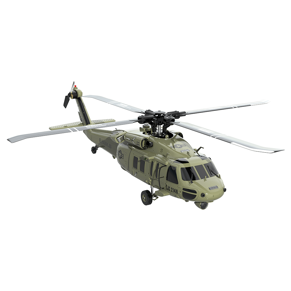 Yuxiang F09 Black Hawk UH60 RC Helicopter 1:47 Scale 2.4Ghz 6CH 6-Axis Gyro  BNF/RTF Compatible With FUTABA S-FHSS — Makerfire