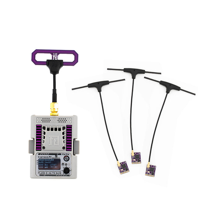 NamimnoRC 2.4GHz Flash TX Module with 2.4GHz Loop Antenna and ELRS 2.4G Flash nano Receiver