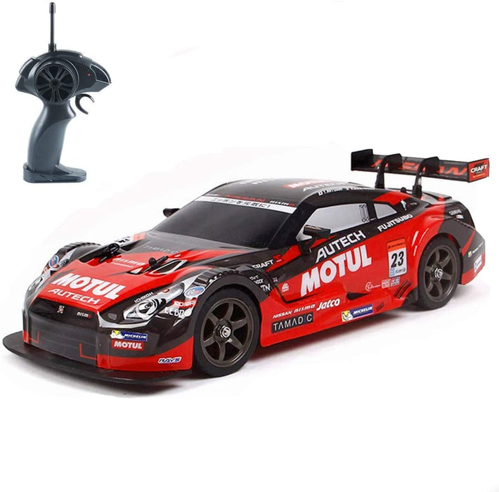 Super GT RC Sport Racing Drift Car 1:16 Remote Control Module 4WD RTR with 6 Batteries and Drift Tires.