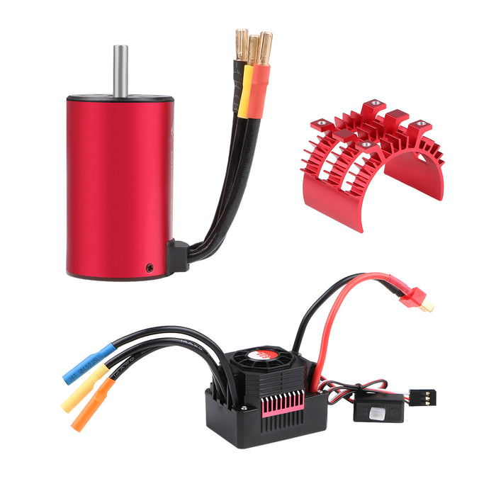 Crazepony 3660 3300KV Brushless Motor with 60A ESC Electronic Speed Controller for 1/10 RC Car