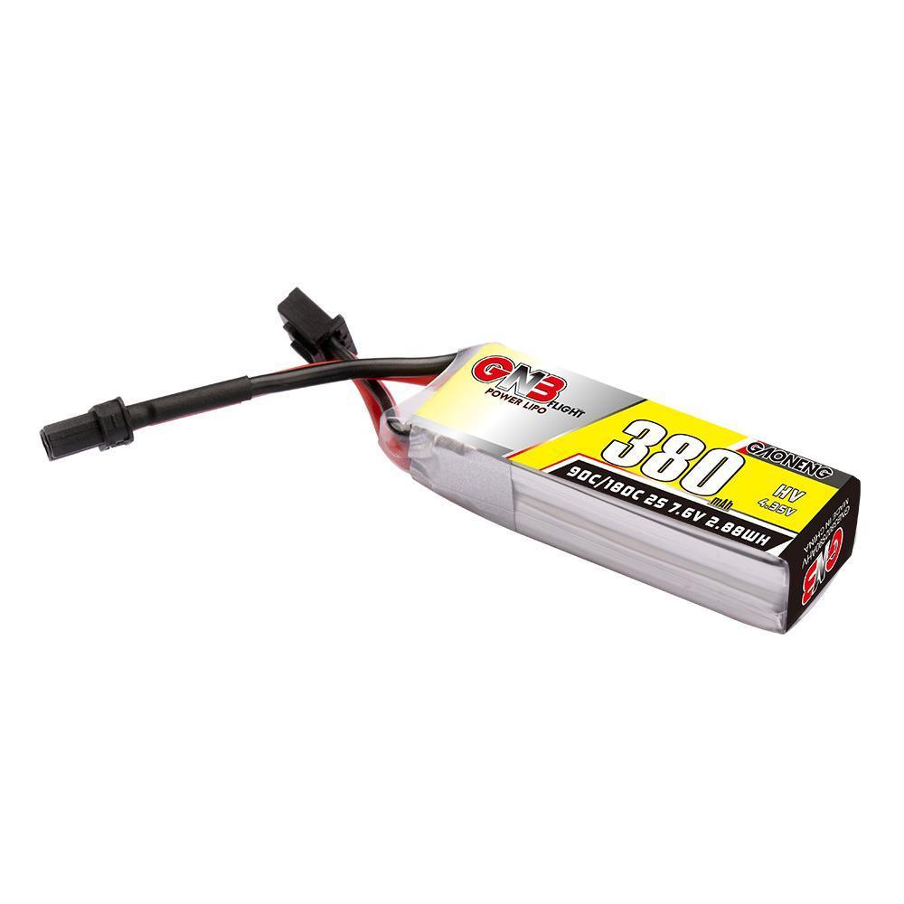 GAONENG GNB 380MAH 2S 7.6V 90C/180C HV Lipo Battery XT30 Plug(Pack of 2) - Makerfire