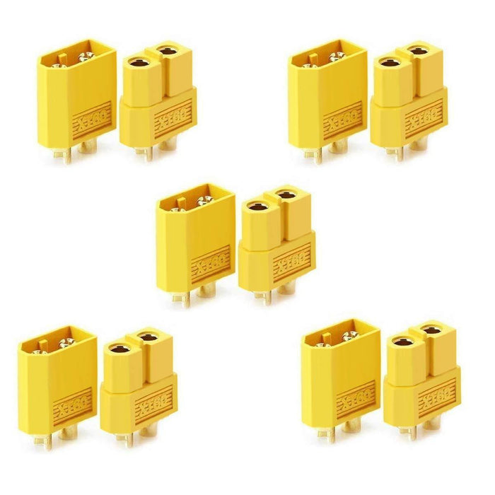 Conector XT60 5 piezas macho y 5 piezas hembra para vehículo de juguete con batería RC (5 pares)