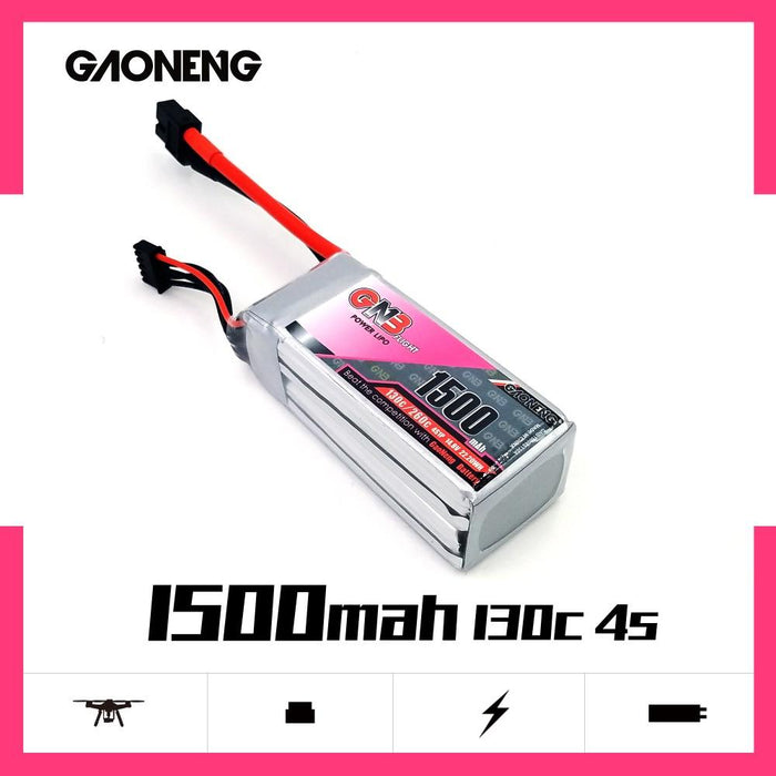 Batería Lipo GAONENG GNB 14.8V 4S 1500Mah 130C - Enchufe XT60 