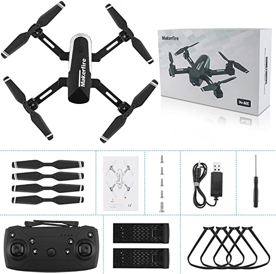 Makerfire Drone with Camera Live Video FPV WiFi Drones HD 1080P RC Quadcopter
