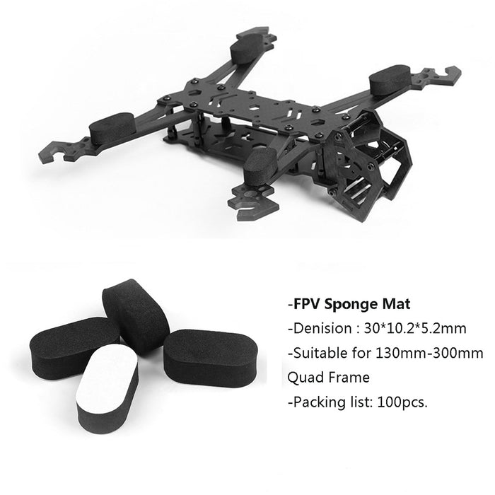 Makerfire 100pcs FPV Sponge Mat Landing Pads Anti-Vibration Shockproof Foam for FPV Racing Drone 