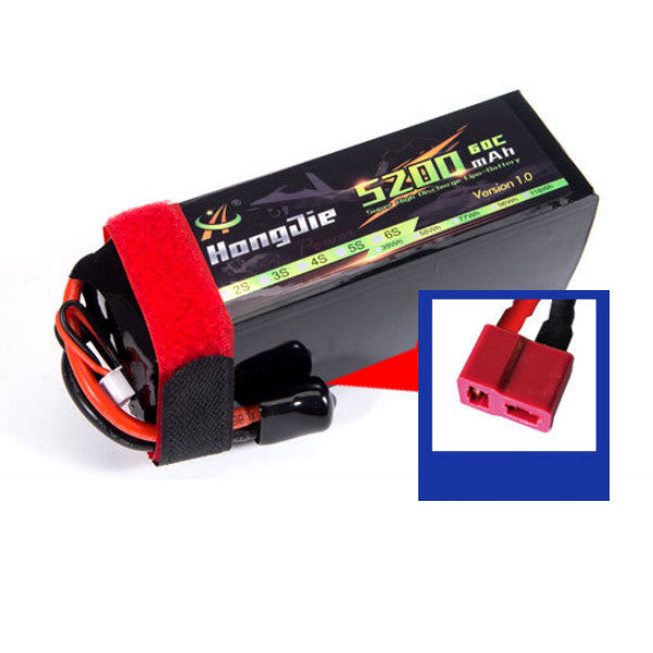 RC Battery 5200 mAh 7.4 V 2S 60C LiPo Battery with Deans T Plug for RC Car Buggy Truck