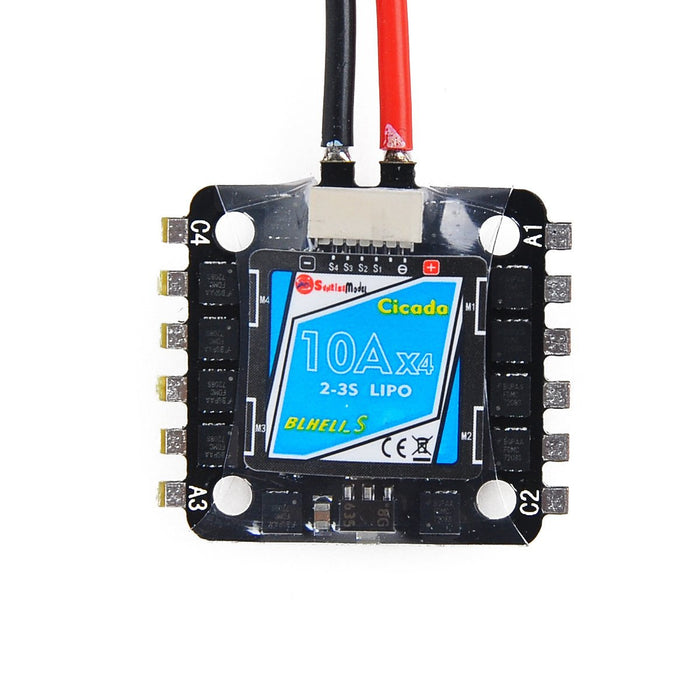 Sunrise BLHeli-S 4-in-1 10A Mini ESC 2-3S 20x20mm Mounting Hole Electronic Speed Controller