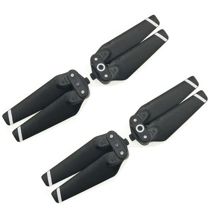 2 Pairs Propellers Quick Release Props Foldable Propellers for DJI Spark Black with White Streak