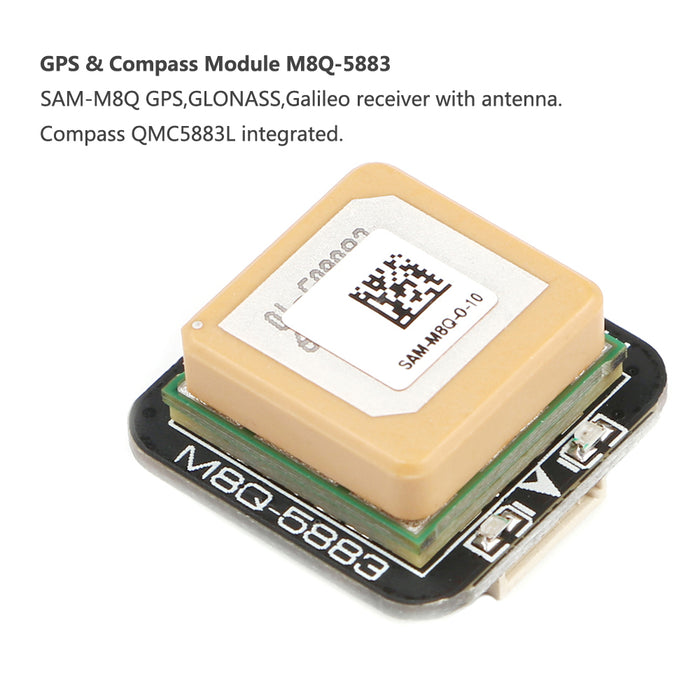Mini FPV GPS Module M8Q-5883 Ublox SAM-M8Q GPS & QMC5883L Compass Module for RC Drone FPV Racing