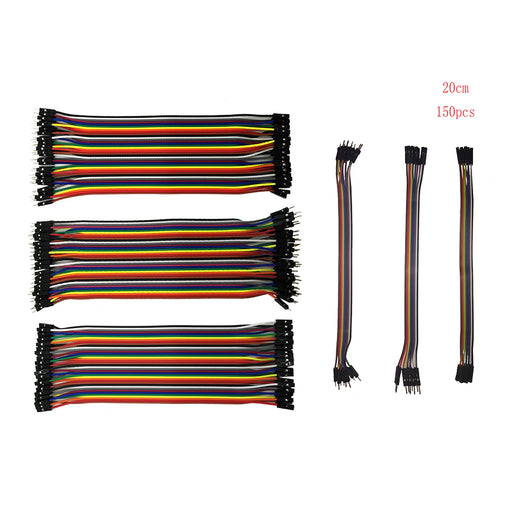 150pcs 30cm 50Pin M-F&M-M&F-F  DuPont cable line Jumper Connector Breadboard