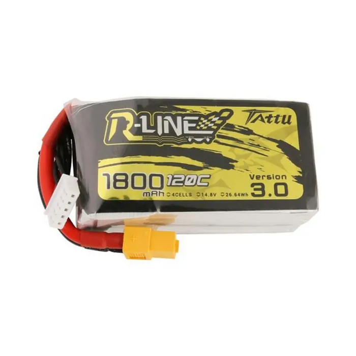 TATTU R-LINE Version 3.0 14.8V 1800mAh 120C 4S Lipo Battery XT60 Plug