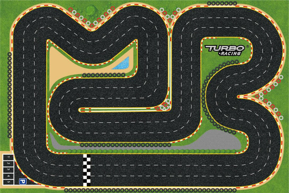 Turbo Racing 1/76 RC Car Spare 120X80cm Race Track Map Table Scene Mat Vehicles Model Parts