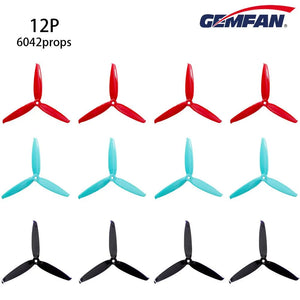 12PCS Gemfan 6042 3-Blade Propellers 6 inch Flash Props CW CCW  for 220 250 280 FPV Racing Drone