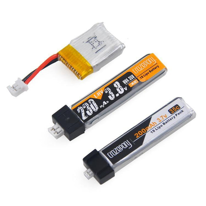 4pcs 230mAh HV 1S Lipo Batería 30C 3.8V JST-PH 2.0 Conector para Tiny Whoop Blade Inductrix