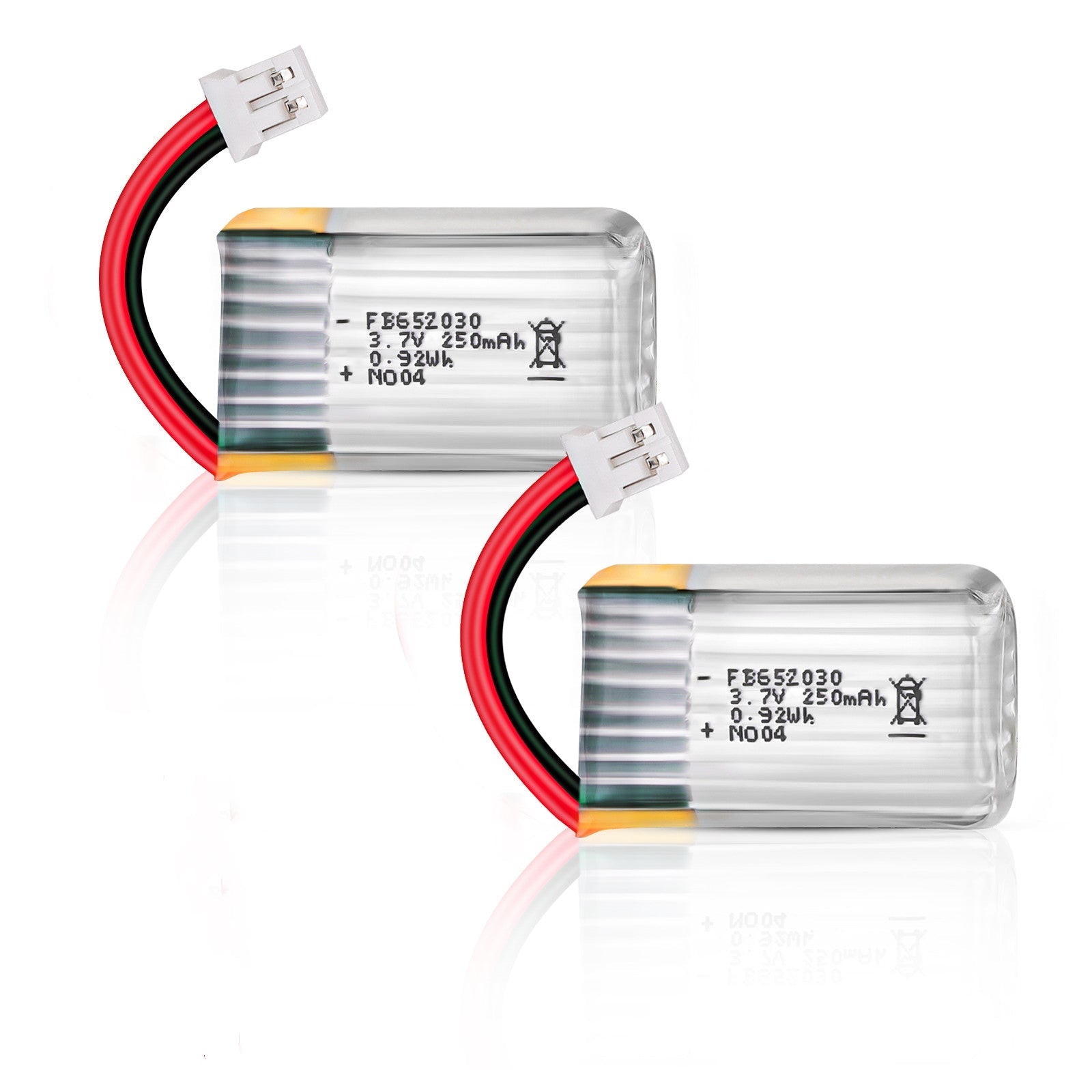 Makerfire 3.7v 250mAh 1s LiPo Battery for Armor Blue Shark V2(Pack of 4) - Makerfire