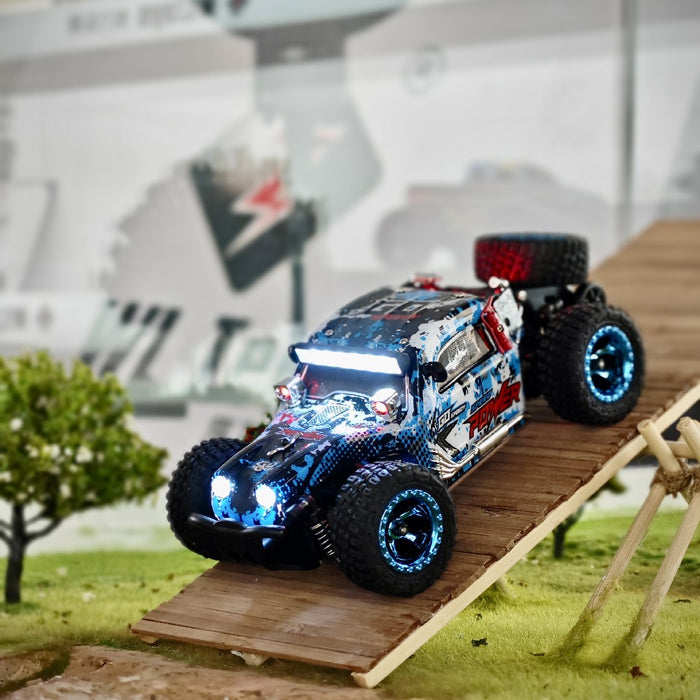 WLTOYS 284161 2.4G 4WD 1/28 30KM/H Brushed RC Off-Road Full Proportional Vehicle with LED Lights - Makerfire