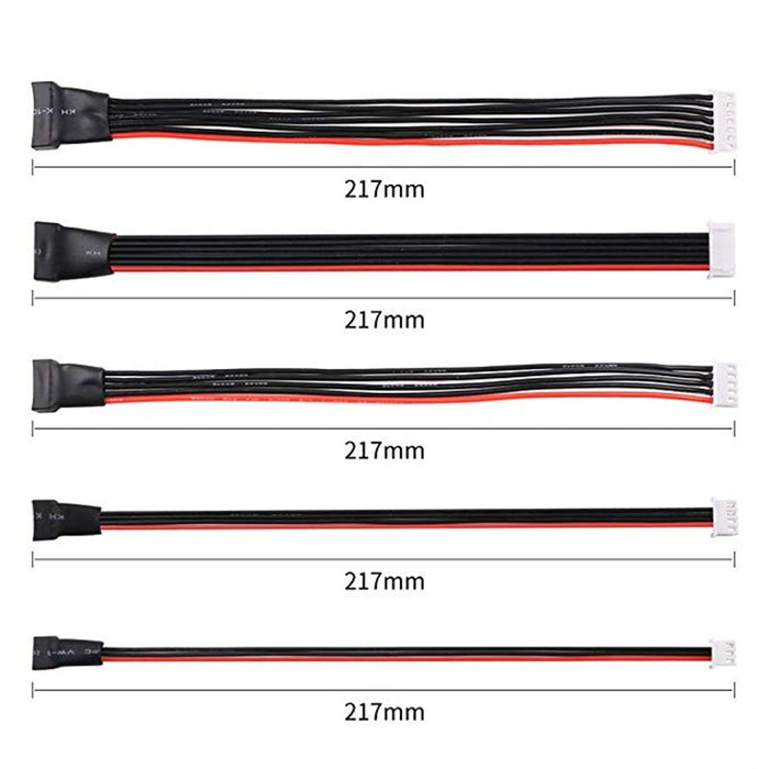Makerfire 5PCS JST-XH 2S 3S 4S 5S 6S LiPo Battery Balance Charger Extension Cable(22AWG)