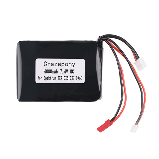 Crazepony 4000mAh 2S Lipo Battery 8C/16C 7.4V JST JR Plug Balancer Connector Transmitter Battery 