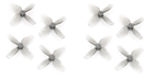HQProp Micro Whoop Prop 40MMX4 Grey (2CW+2CCW)-Poly Carbonate(Pack of 8) - Makerfire