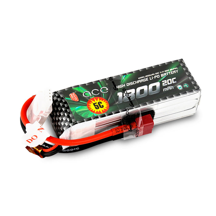Gens Ace 2S Lipo Battery 1800Mah 7.4V 20C With T Plug Battery for RC Helicopter Drone Boat Airplane