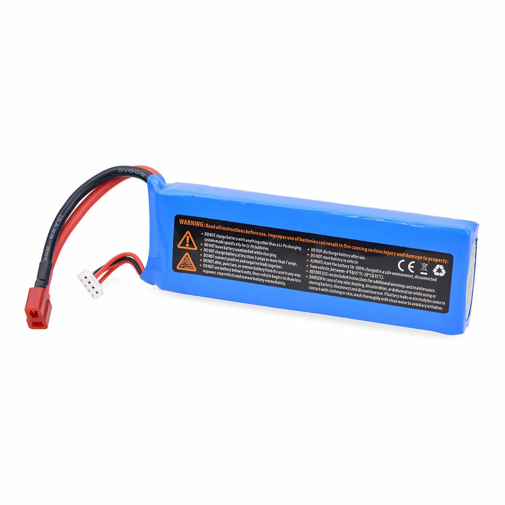 ZD Racing 11.1V 3000mAh 35C 3S Lipo Battery T Plug for 1/10 RC Vehicles Car Models - Makerfire