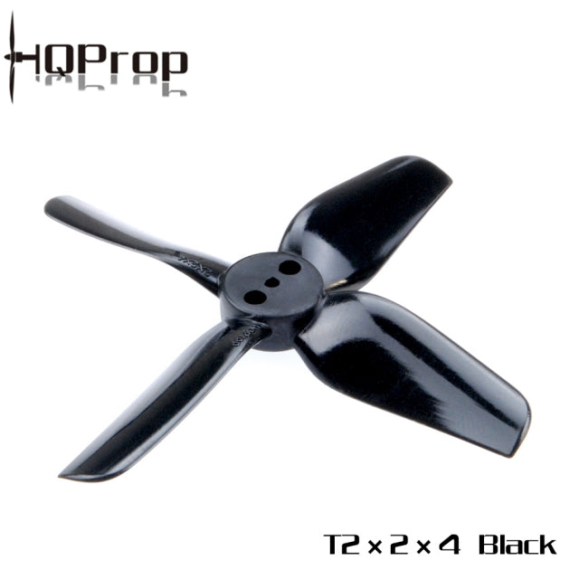 HQ Durable Prop T2X2X4 Negro(4CW+4CCW) 1.5mm-Poly Carbonate (paquete de 8)