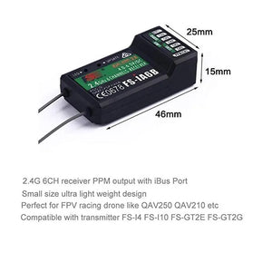Flysky FS-iA6B Receiver 6CH PPM Output with iBus Port Compatible with Flysky i4 i6 i10 Transmitter