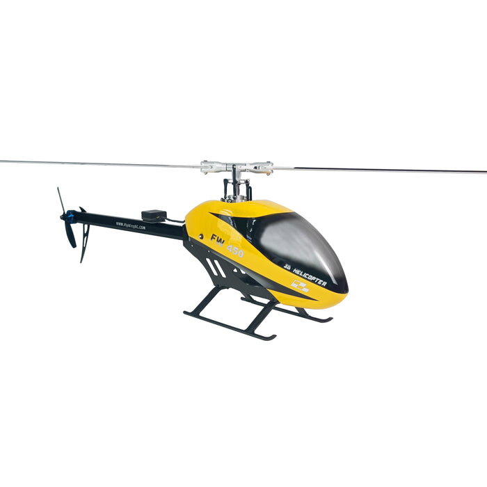 Fly Wing FW450L V2 Version 3D 6CH RC Smart Helicopter FW450L 2.4Ghz Almost RTF Assembled RC Helicopter BNF/RTR version - Makerfire