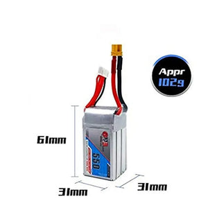 GNB 550mAh 22.2V 80C 6S Lipo Battery with XT60 Plug for FPV Racing Drone RC Quadcopter, etc