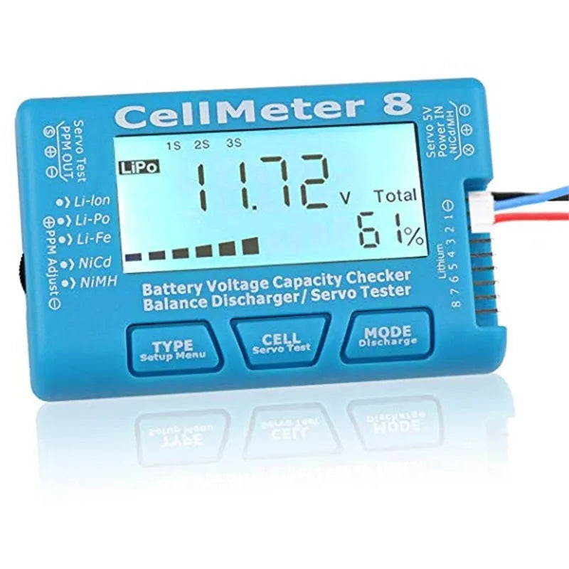 Digital RC Battery Capacity Tester Battery Voltage Checker Balance Discharge Servo Tester 