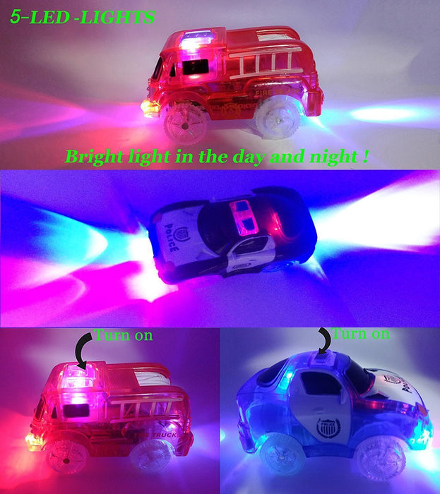 Auto y Pistas, Magic Track Cars con 5 Luces LED