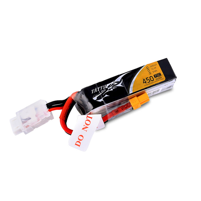 TATTU FPV 450mAh 11.1V 75C 3S1P / TATTU 14.8V 75C 4S1P LiPo Battery Pack with XT30 Plug For RC Drone
