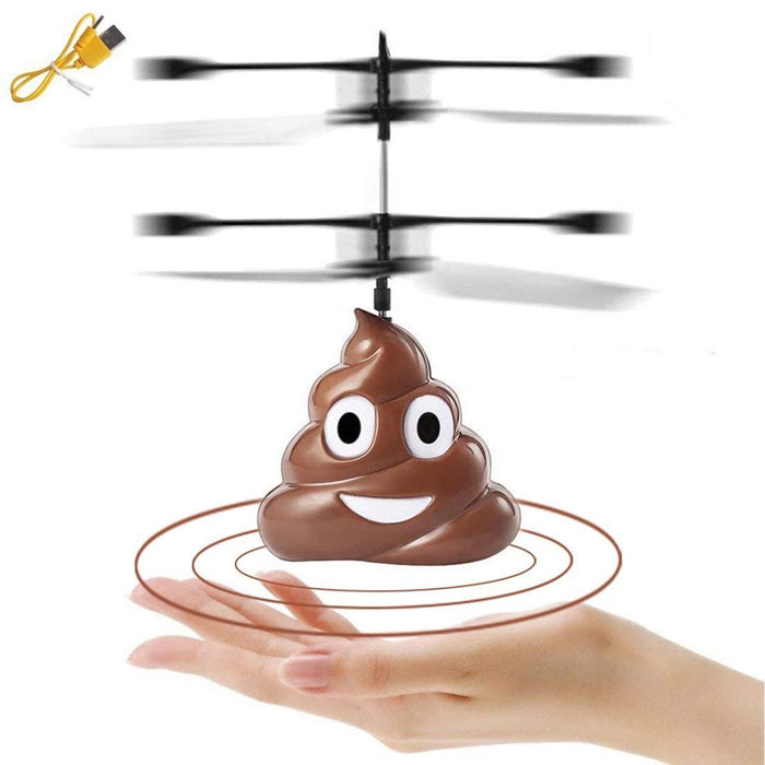 Flying Toys Hovering Emoji Poo Copter, Boys Girls Toys Funny Gifts