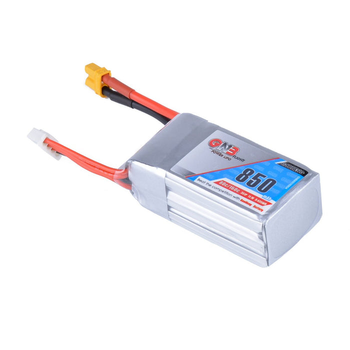 GNB 850mAh LiPo Battery 3S 80C 11.1V XT30 Connector 16AWG for FPV Racing Drone