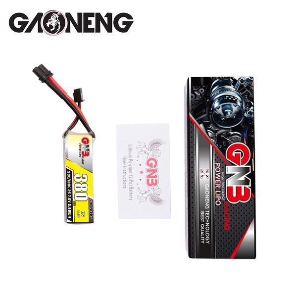 GAONENG GNB 380MAH 2S 7.6V 90C/180C HV Lipo バッテリー XT30 プラグ (2個パック)