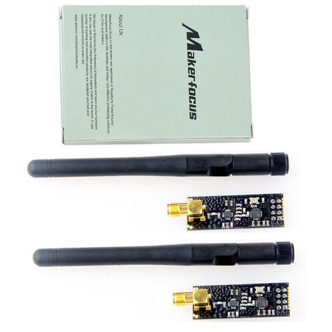 2pcs Wireless Module NRF24L01+PA+LNA in Antistatic Foam Arduino Compatible with Antenna - Makerfire