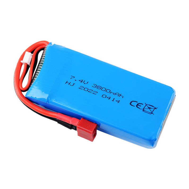 7.4V 2S 3800mAh Lithium Battery for Wltoys Car 124017 144010 124019 124018 and 144001 Car - Makerfire