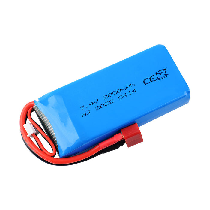 7.4V 2S 3800mAh Lithium Battery for Wltoys Car 124017 144010 124019 124018 and 144001 Car