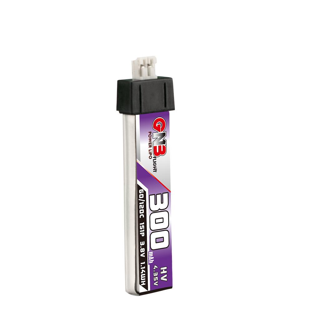 GNB/GAONENG 300mAh 1S 3.8V HV 60C Battery with Head Cover PH2.0 Connector(Pack of 6) - Makerfire