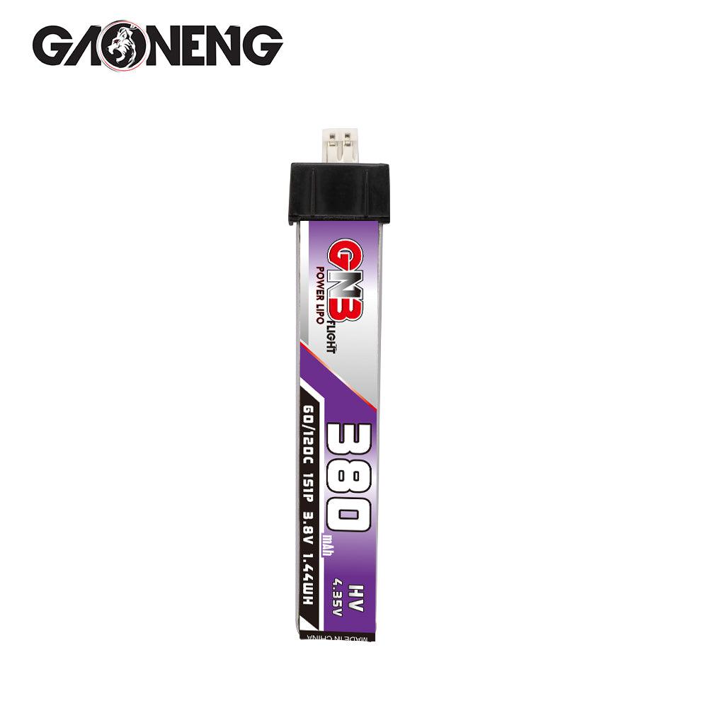 GNB/GAONENG 380mAh HV 1S Lipo Battery FPV Battery 60/120C 3.8V with PH 2.0 Powerwhoop Connector for Tiny Whoop Drone Blade Inductrix(Pack of 6) - Makerfire