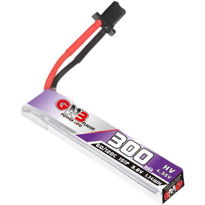 Gaoneng GNB 1S 300Mah 3.8V 60C/120C HV Lipo Battery With GNB27 High Current Discharge Plug(Pack of 4) - Makerfire