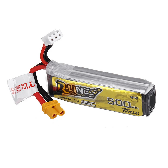 TATTU R-LINE 1.0 7.4V 500mAh 95C 2S Lipo Battery XT30 Plug