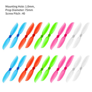 Makerfire 20pcs 75mm Propellers 2-Blade Prop CW CCW Replacement Parts for  DJI Tello FPV RC Drone 