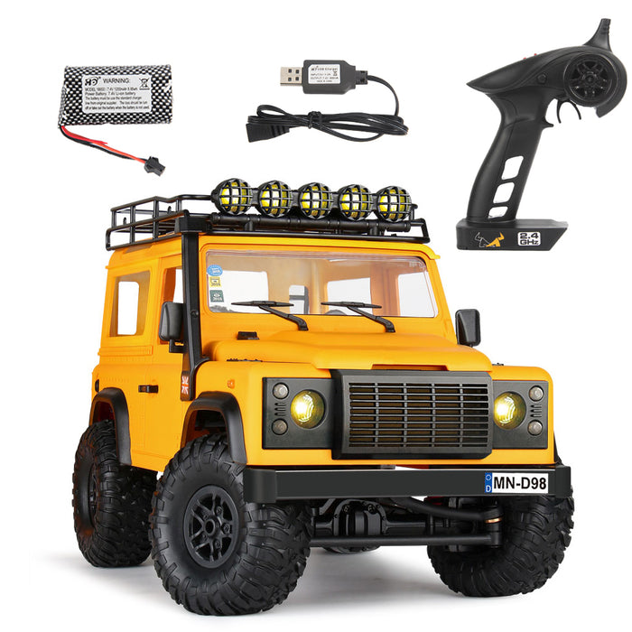 MN98 RTR Model1/12 4CH 4WD 2.4Ghz Off-Road Climbing Car Jeep Escala completa RC Car Control remoto Vehículo Juguetes